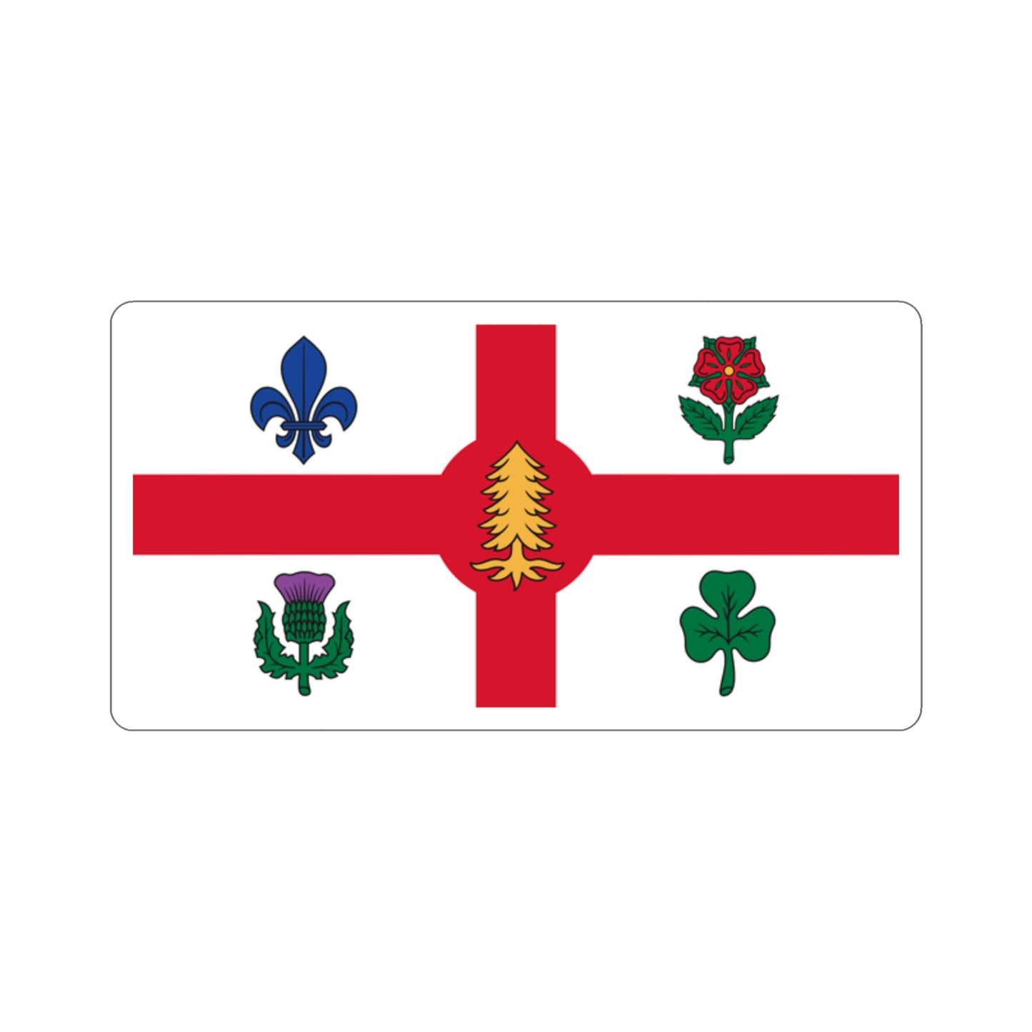 Flag of Montreal Canada STICKER Vinyl Die-Cut Decal-2 Inch-The Sticker Space