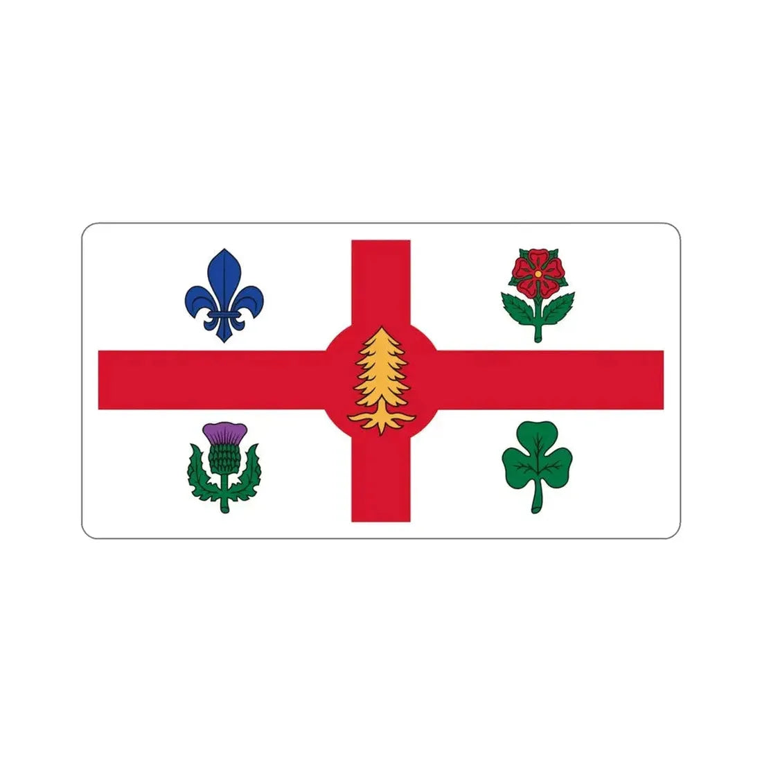 Flag of Montreal Canada STICKER Vinyl Die-Cut Decal - The Sticker Space