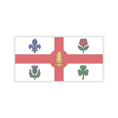 Flag of Montreal Canada - STICKER Vinyl Kiss-Cut Decal 2 Inch Transparent - The Sticker Space