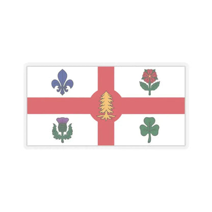 Flag of Montreal Canada - STICKER Vinyl Kiss-Cut Decal 3 Inch Transparent - The Sticker Space