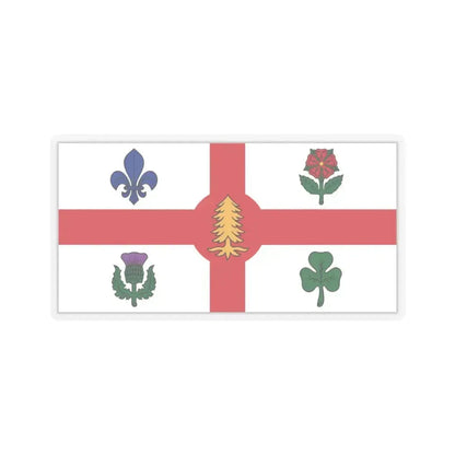 Flag of Montreal Canada - STICKER Vinyl Kiss-Cut Decal 4 Inch Transparent - The Sticker Space