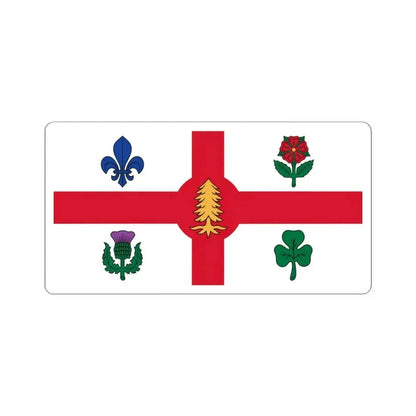 Flag of Montreal Canada - STICKER Vinyl Kiss-Cut Decal 6 Inch White - The Sticker Space