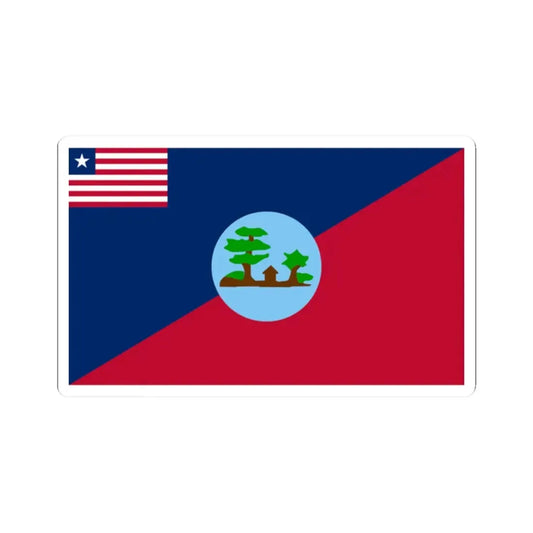Flag of Montserrado County (Liberia) STICKER Vinyl Kiss-Cut Decal 2 Inch White - The Sticker Space