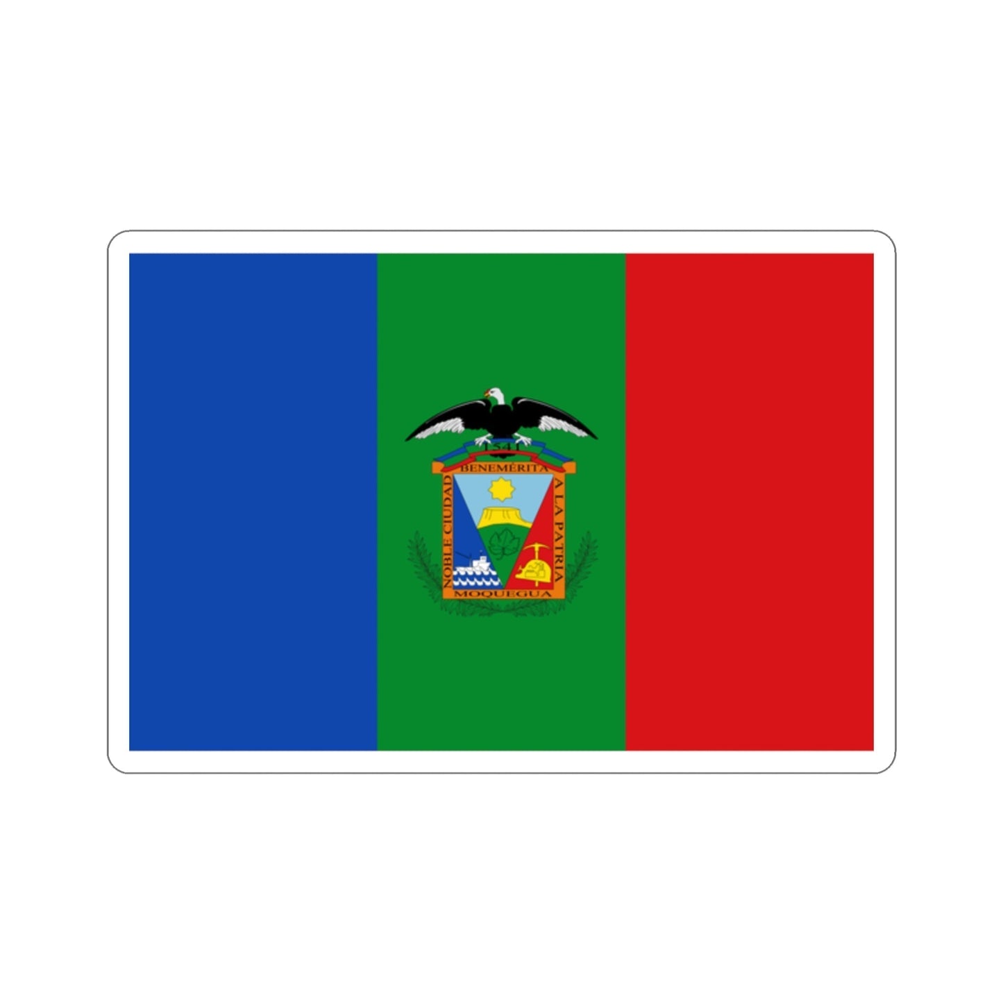 Flag of Moquegua capital of the Moquegua Region Peru STICKER Vinyl Die-Cut Decal-2 Inch-The Sticker Space