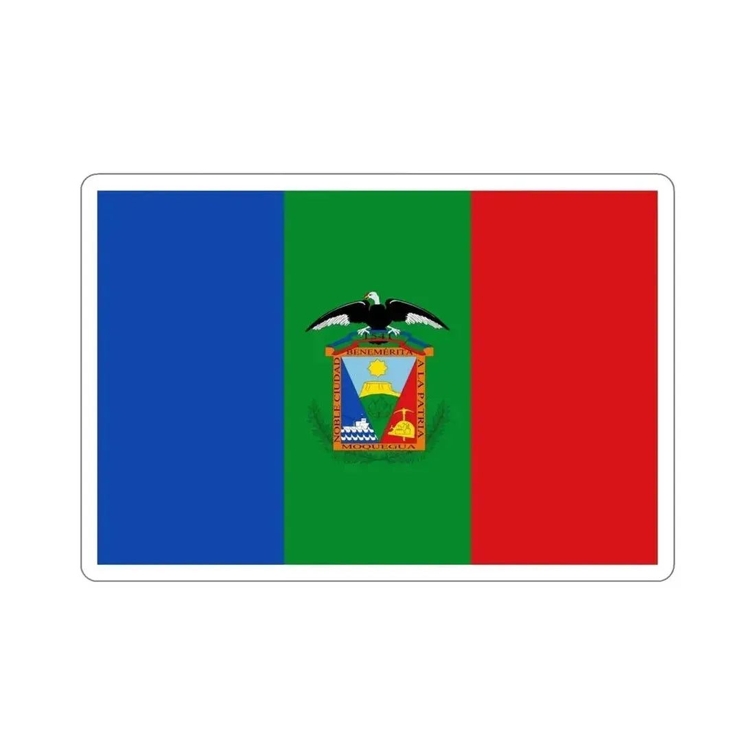 Flag of Moquegua capital of the Moquegua Region Peru STICKER Vinyl Die-Cut Decal - The Sticker Space