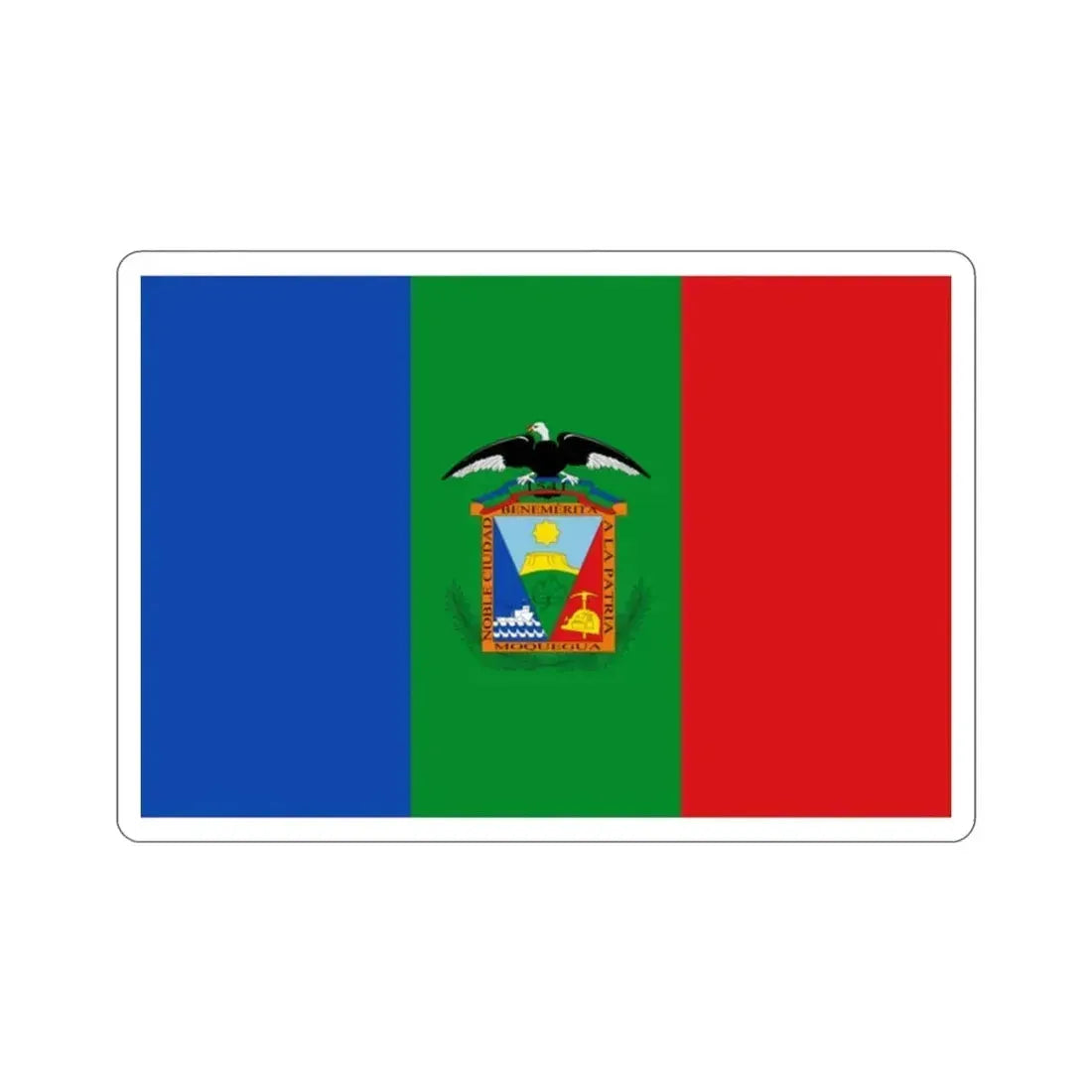 Flag of Moquegua capital of the Moquegua Region Peru STICKER Vinyl Die-Cut Decal - The Sticker Space