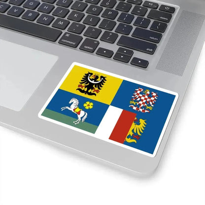 Flag of Moravian-Silesian Region (Czech Republic) STICKER Vinyl Kiss-Cut Decal - The Sticker Space