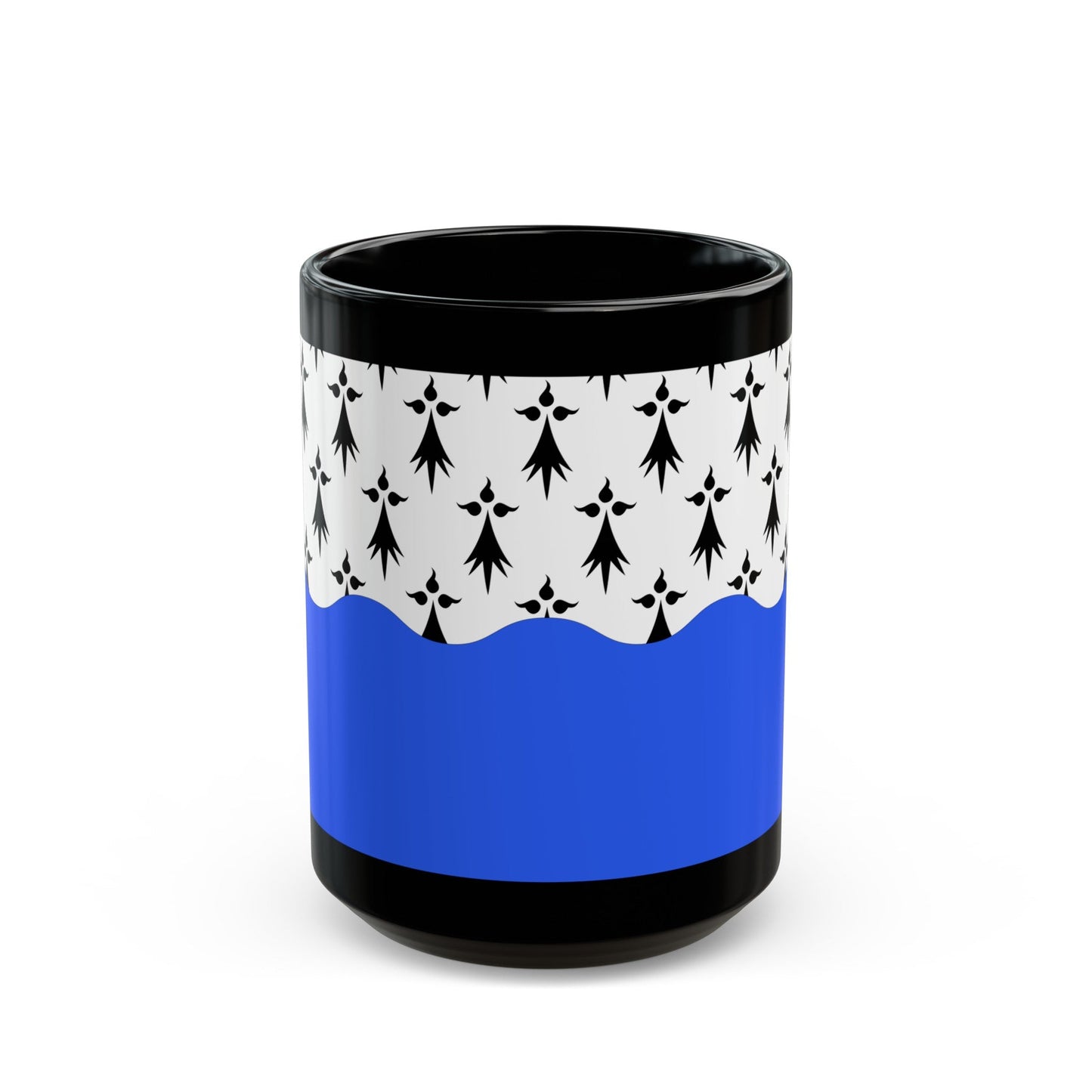 Flag of Morbihan France 2 - Black Coffee Mug-15oz-The Sticker Space