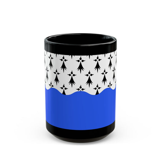 Flag of Morbihan France 2 - Black Coffee Mug-15oz-The Sticker Space