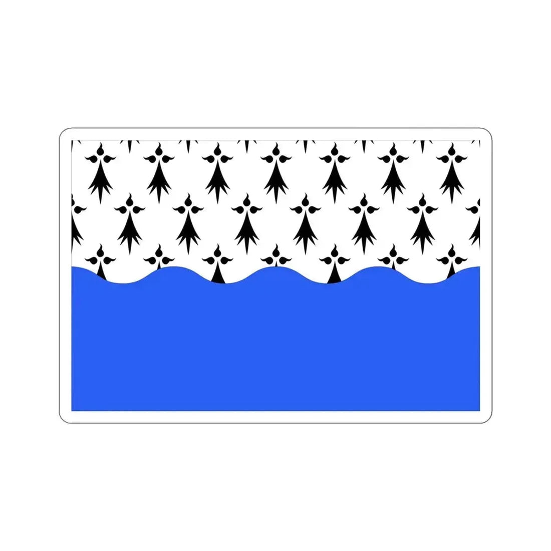 Flag of Morbihan France 2 STICKER Vinyl Die-Cut Decal 4 Inch - The Sticker Space