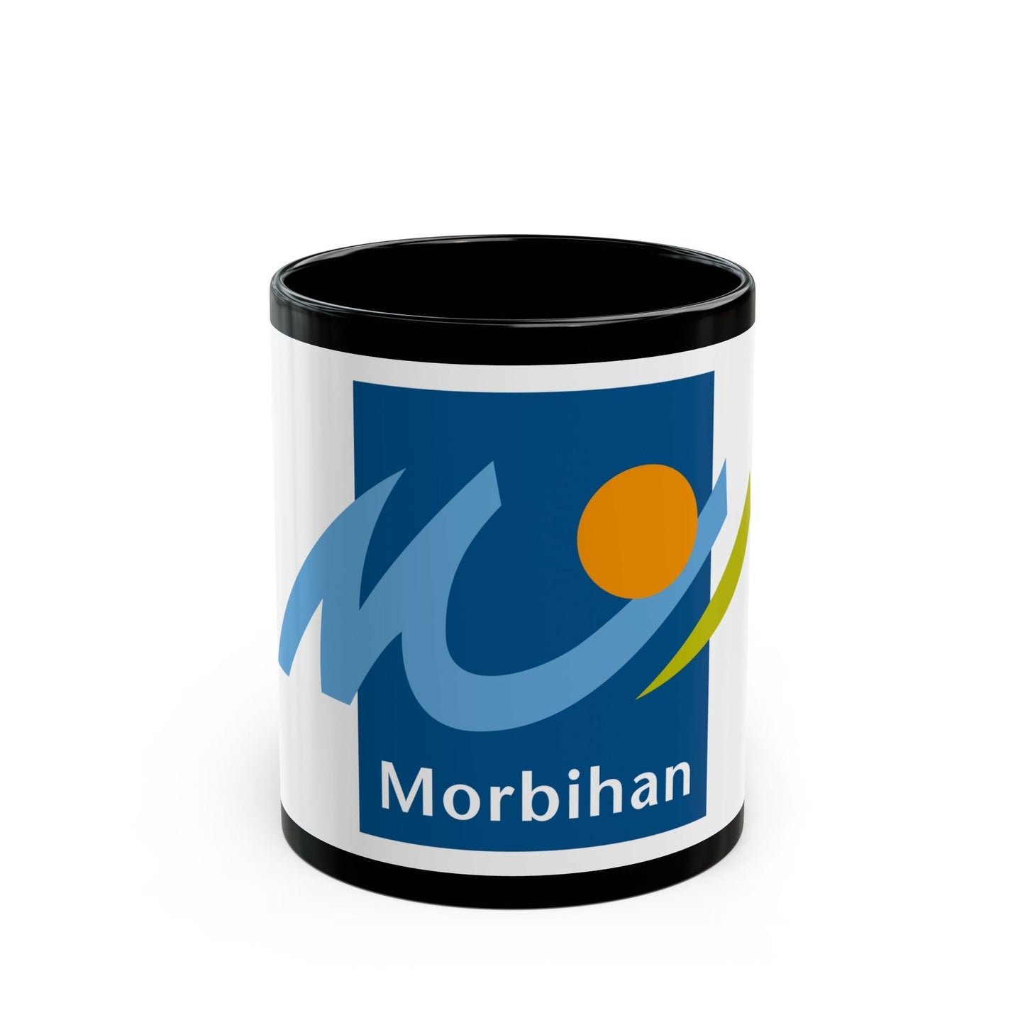 Flag of Morbihan France - Black Coffee Mug-11oz-The Sticker Space