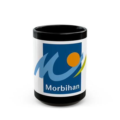 Flag of Morbihan France - Black Coffee Mug-15oz-The Sticker Space