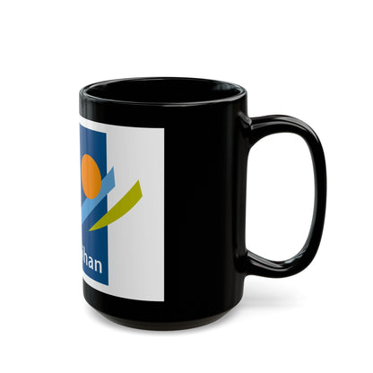 Flag of Morbihan France - Black Coffee Mug-The Sticker Space