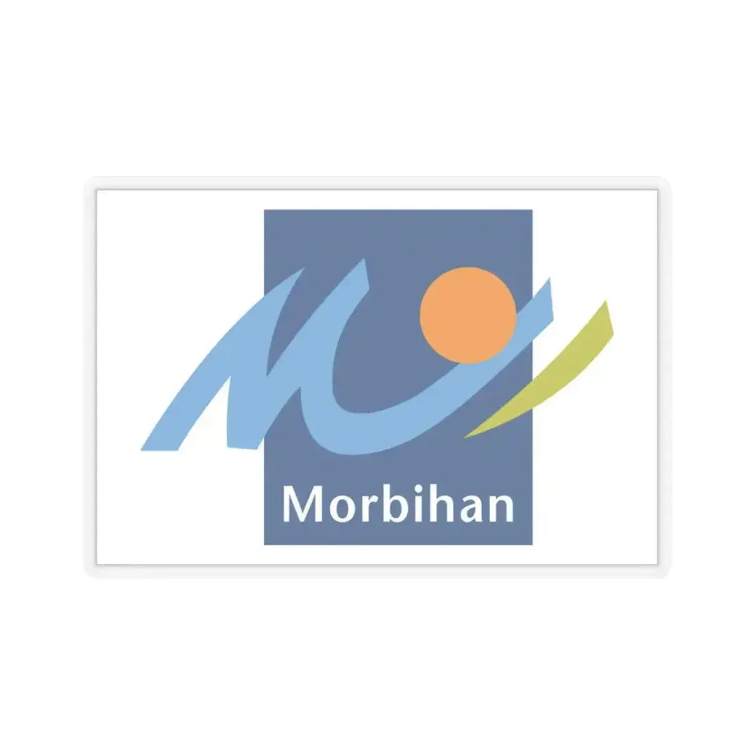Flag of Morbihan France - STICKER Vinyl Kiss-Cut Decal 3 Inch Transparent - The Sticker Space