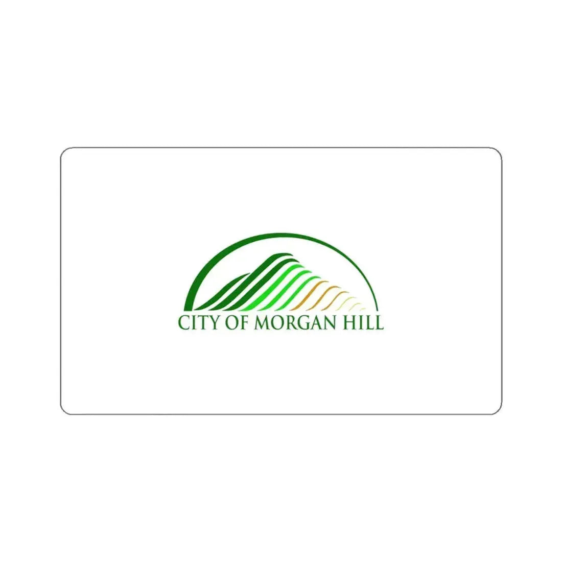 Flag of Morgan Hill, California - STICKER Vinyl Kiss-Cut Decal 4 Inch White - The Sticker Space