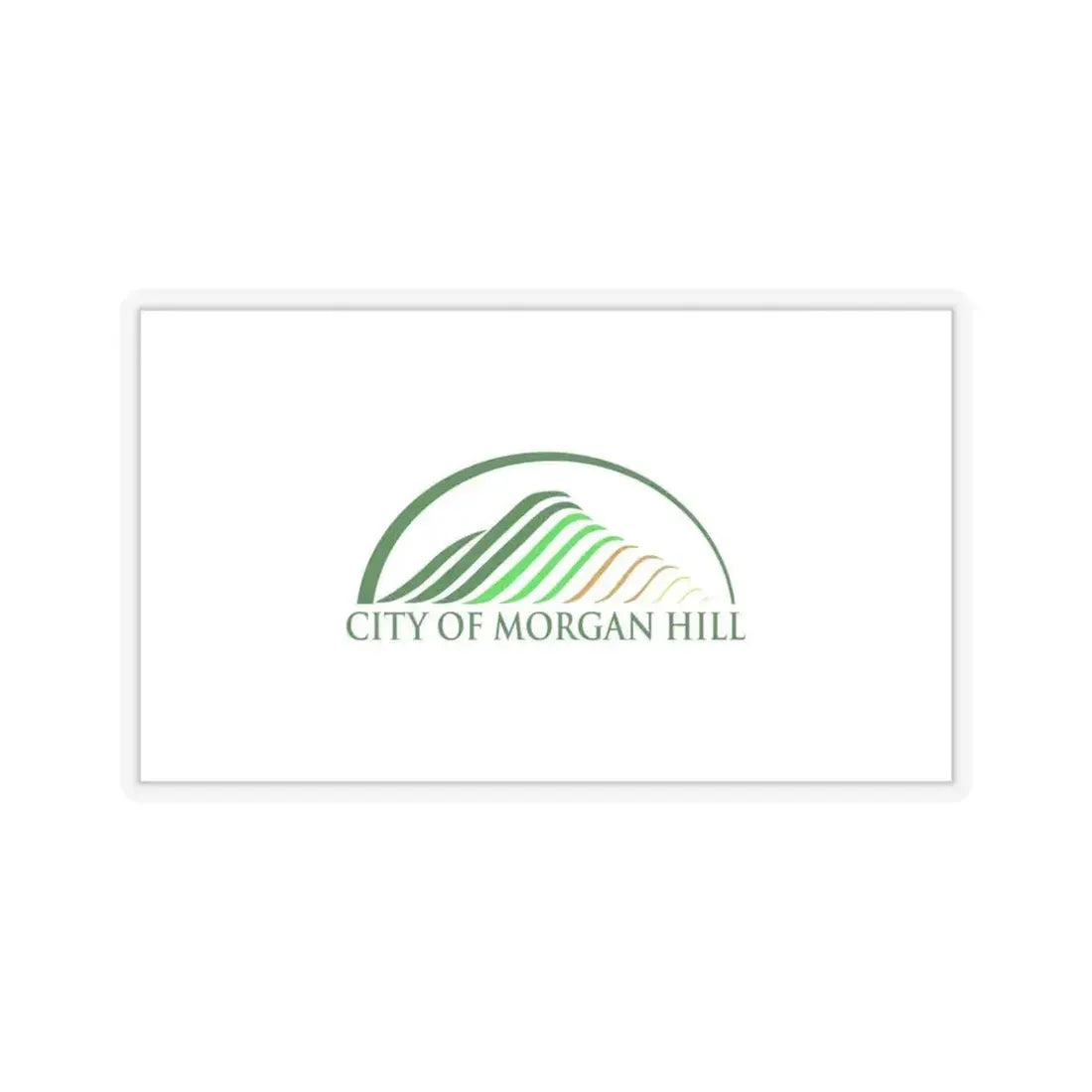Flag of Morgan Hill, California - STICKER Vinyl Kiss-Cut Decal 6 Inch Transparent - The Sticker Space