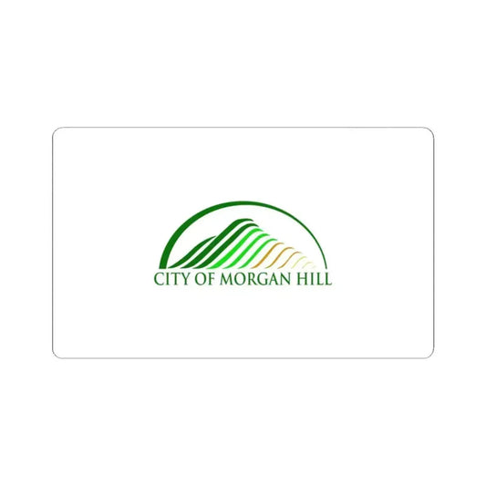Flag of Morgan Hill California (United States) STICKER Vinyl Kiss-Cut Decal 2 Inch White - The Sticker Space