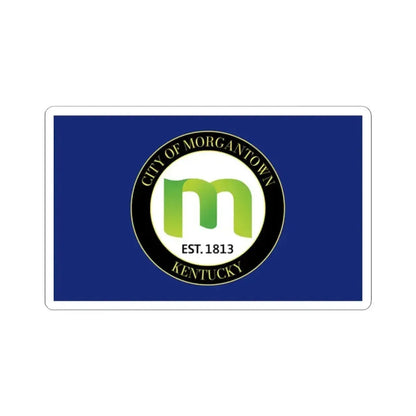 Flag of Morgantown Kentucky (United States) STICKER Vinyl Kiss-Cut Decal 2 Inch White - The Sticker Space