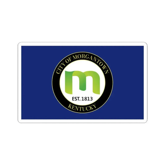 Flag of Morgantown Kentucky (United States) STICKER Vinyl Kiss-Cut Decal 2 Inch White - The Sticker Space