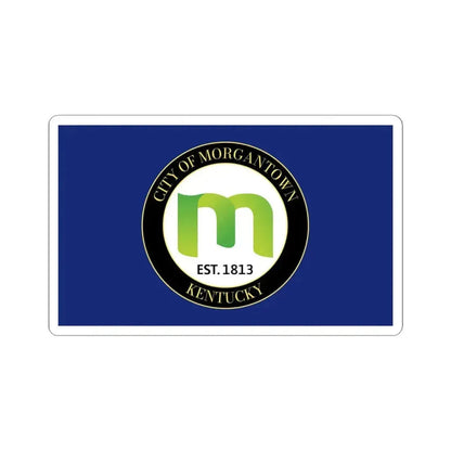 Flag of Morgantown Kentucky (United States) STICKER Vinyl Kiss-Cut Decal 6 Inch White - The Sticker Space
