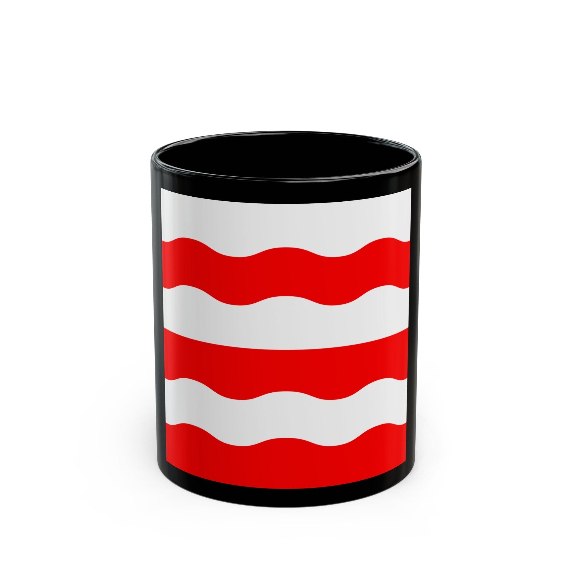 Flag of Morges Switzerland - Black Coffee Mug-11oz-The Sticker Space