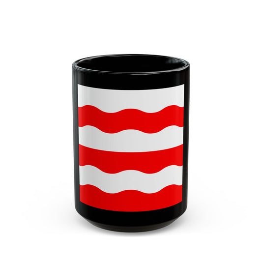 Flag of Morges Switzerland - Black Coffee Mug-15oz-The Sticker Space