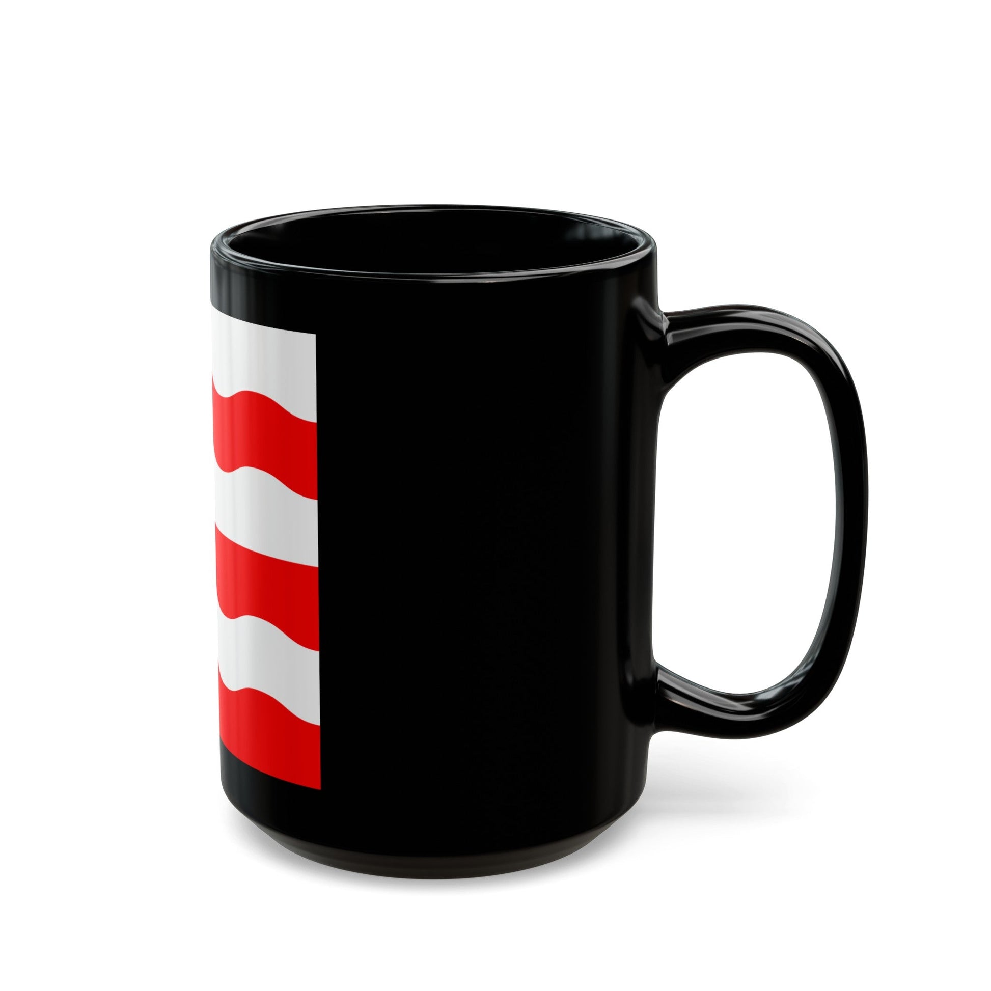 Flag of Morges Switzerland - Black Coffee Mug-The Sticker Space