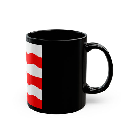 Flag of Morges Switzerland - Black Coffee Mug-The Sticker Space