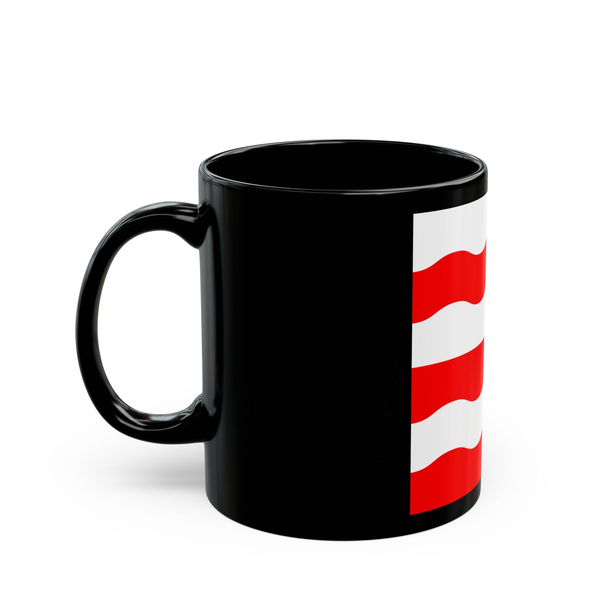 Flag of Morges Switzerland - Black Coffee Mug-The Sticker Space