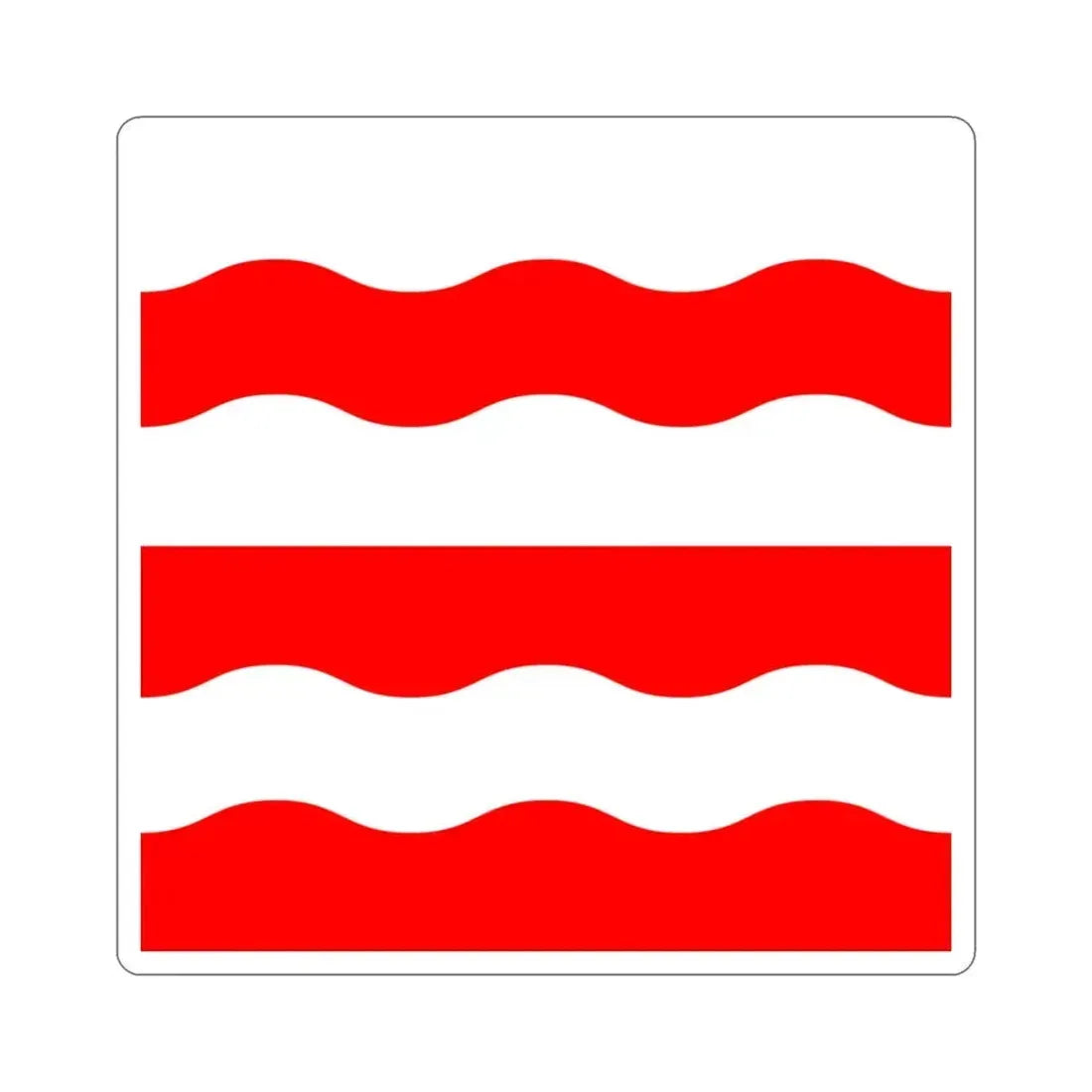 Flag of Morges Switzerland STICKER Vinyl Die-Cut Decal 3 Inch - The Sticker Space