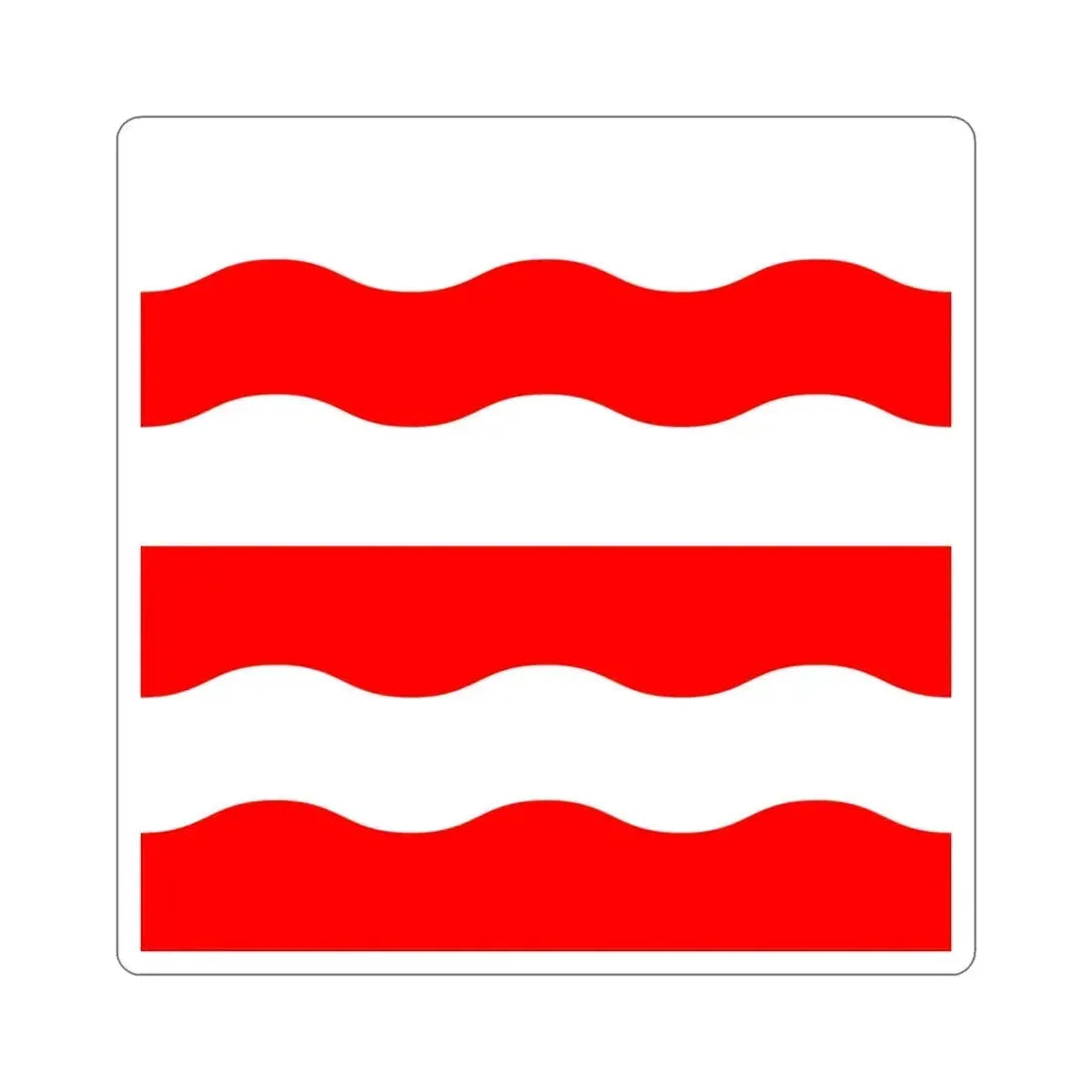 Flag of Morges Switzerland STICKER Vinyl Die-Cut Decal 4 Inch - The Sticker Space