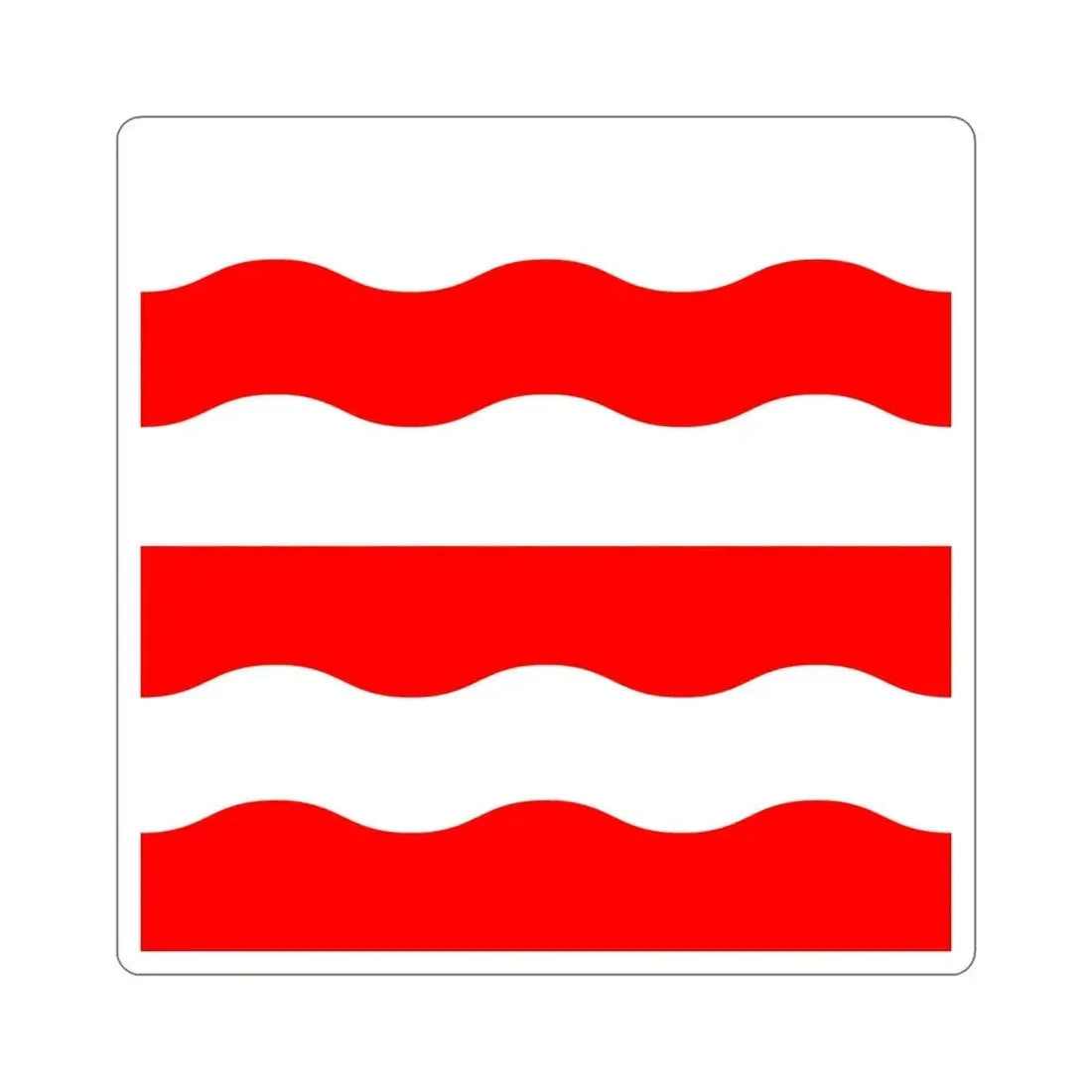Flag of Morges Switzerland STICKER Vinyl Die-Cut Decal 5 Inch - The Sticker Space