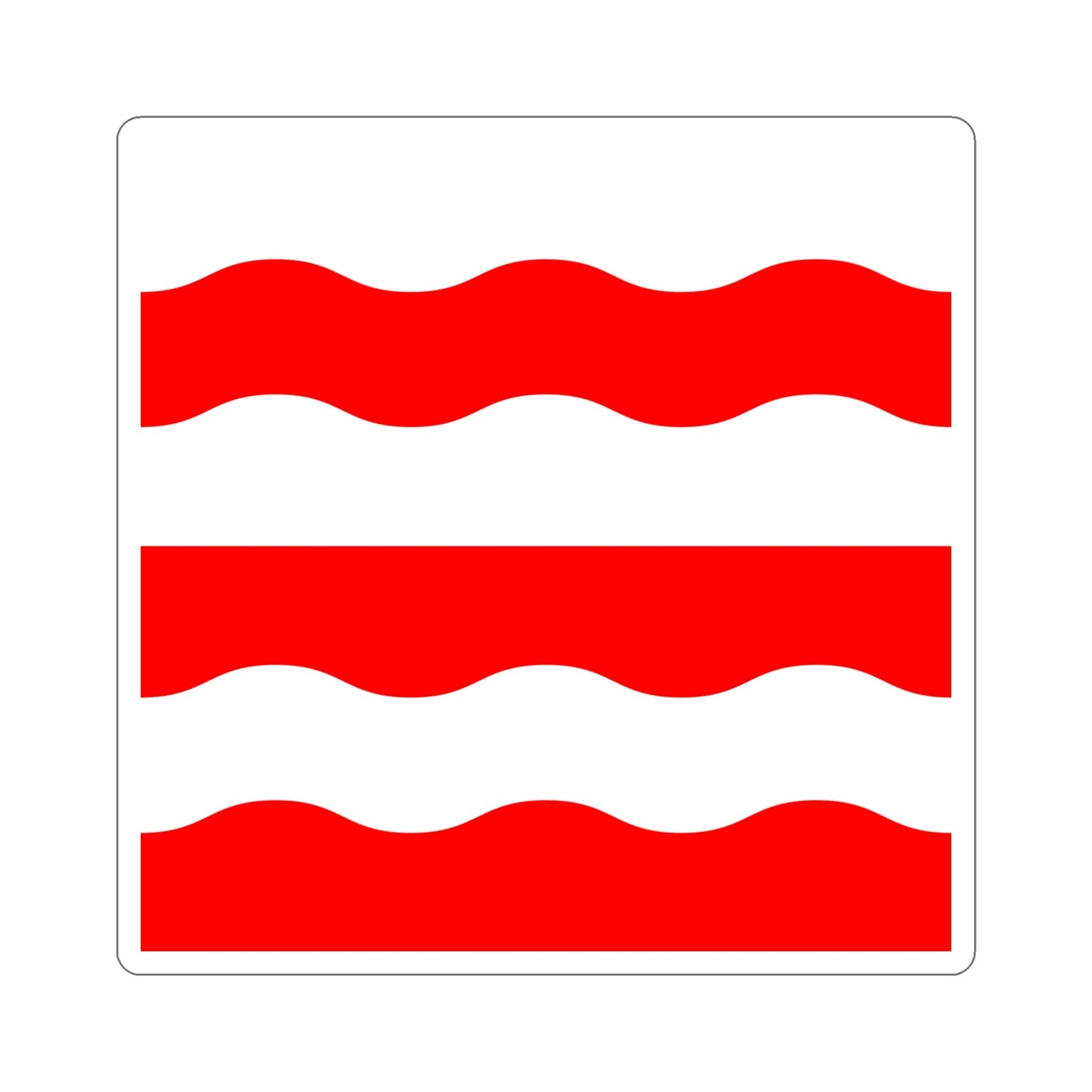 Flag of Morges Switzerland STICKER Vinyl Die-Cut Decal-6 Inch-The Sticker Space