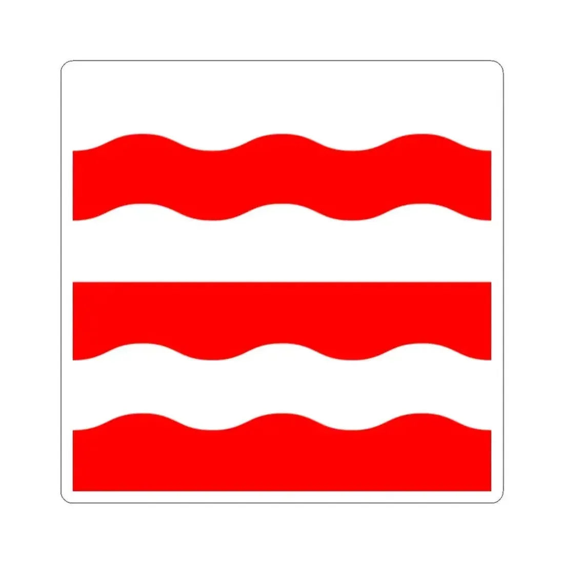 Flag of Morges Switzerland - STICKER Vinyl Kiss-Cut Decal 2 Inch White - The Sticker Space