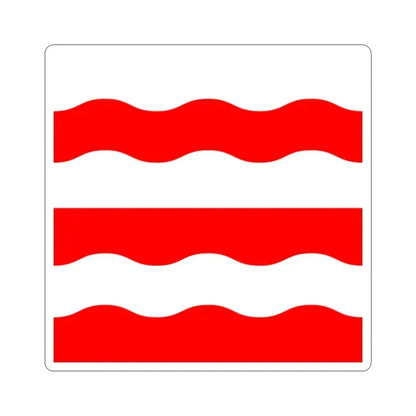 Flag of Morges Switzerland - STICKER Vinyl Kiss-Cut Decal 2 Inch White - The Sticker Space