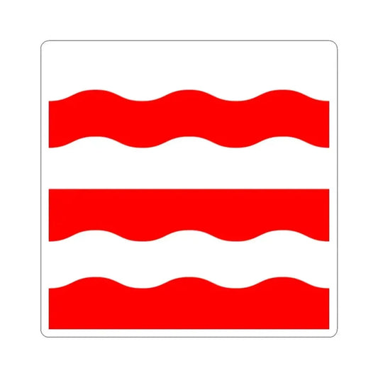 Flag of Morges Switzerland - STICKER Vinyl Kiss-Cut Decal 2 Inch White - The Sticker Space