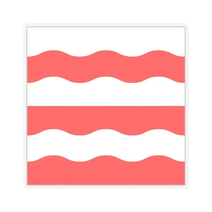 Flag of Morges Switzerland - STICKER Vinyl Kiss-Cut Decal 3 Inch Transparent - The Sticker Space