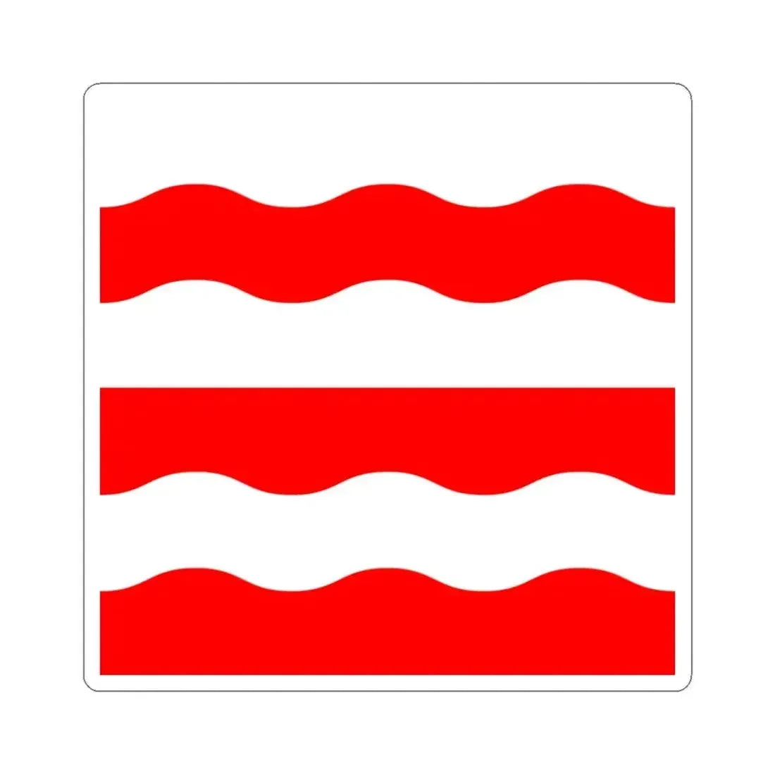 Flag of Morges Switzerland - STICKER Vinyl Kiss-Cut Decal 3 Inch White - The Sticker Space