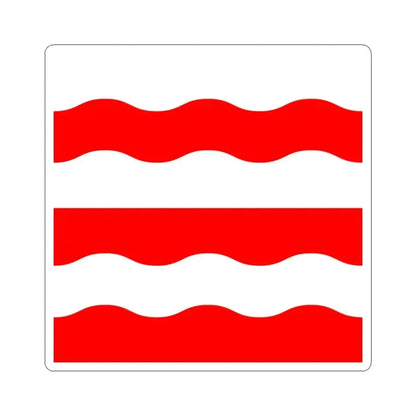 Flag of Morges Switzerland - STICKER Vinyl Kiss-Cut Decal 3 Inch White - The Sticker Space