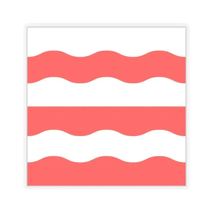 Flag of Morges Switzerland - STICKER Vinyl Kiss-Cut Decal 4 Inch Transparent - The Sticker Space