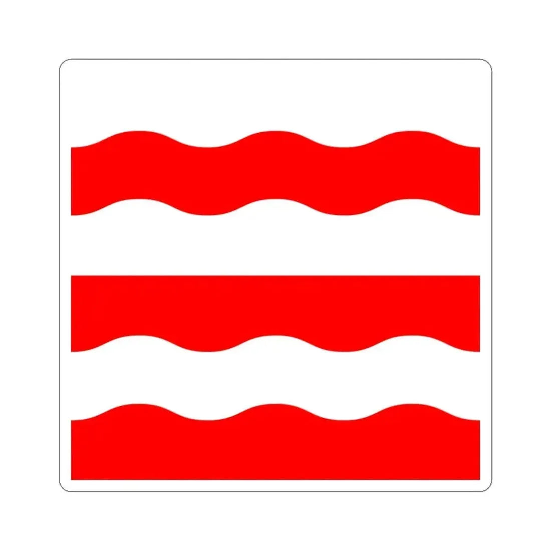 Flag of Morges Switzerland - STICKER Vinyl Kiss-Cut Decal 4 Inch White - The Sticker Space