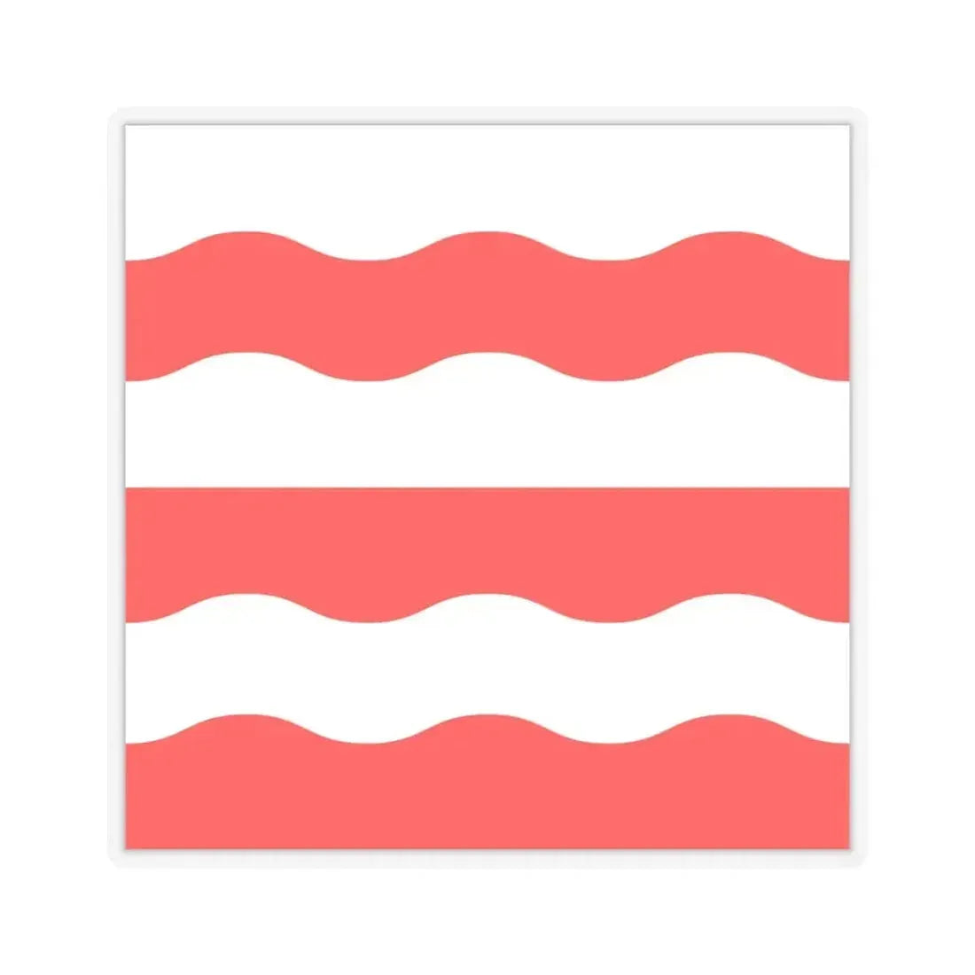 Flag of Morges Switzerland - STICKER Vinyl Kiss-Cut Decal 6 Inch Transparent - The Sticker Space