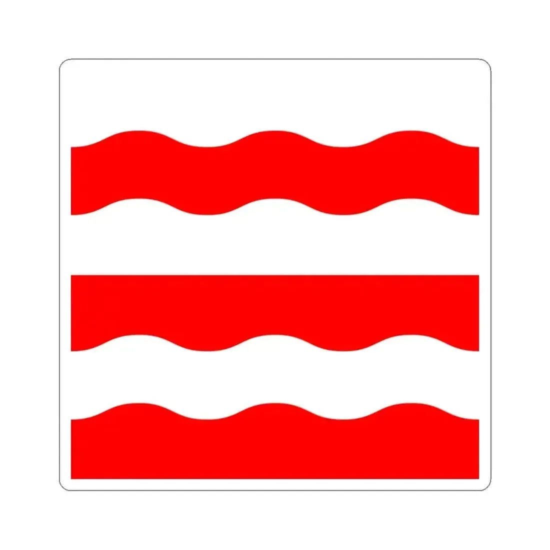 Flag of Morges Switzerland - STICKER Vinyl Kiss-Cut Decal 6 Inch White - The Sticker Space