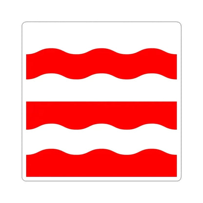 Flag of Morges Switzerland - STICKER Vinyl Kiss-Cut Decal 6 Inch White - The Sticker Space