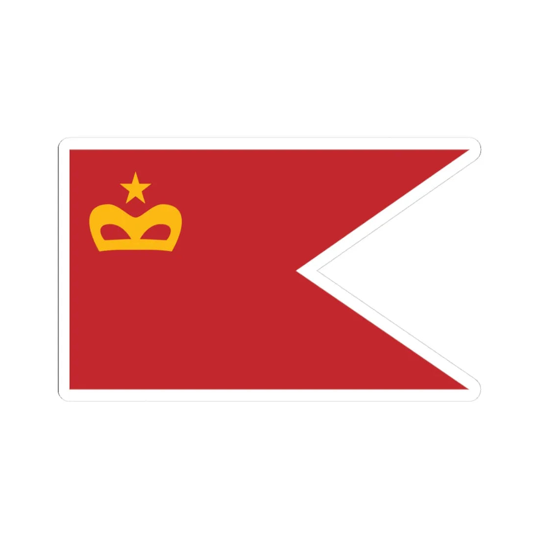 Flag of Moroccan Naval Group Commander Captain (Morocco) STICKER Vinyl Kiss-Cut Decal 3 Inch White - The Sticker Space