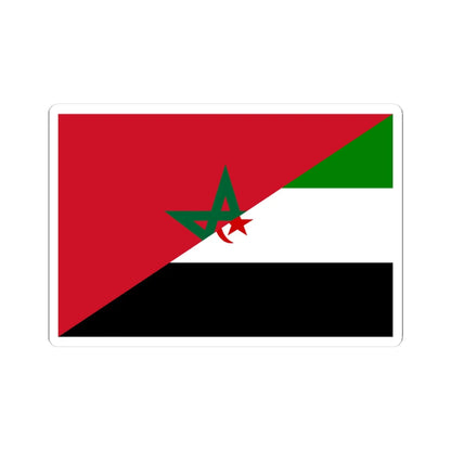 Flag of Morocco and Western Sahara (Morocco) STICKER Vinyl Kiss-Cut Decal 3 Inch White - The Sticker Space