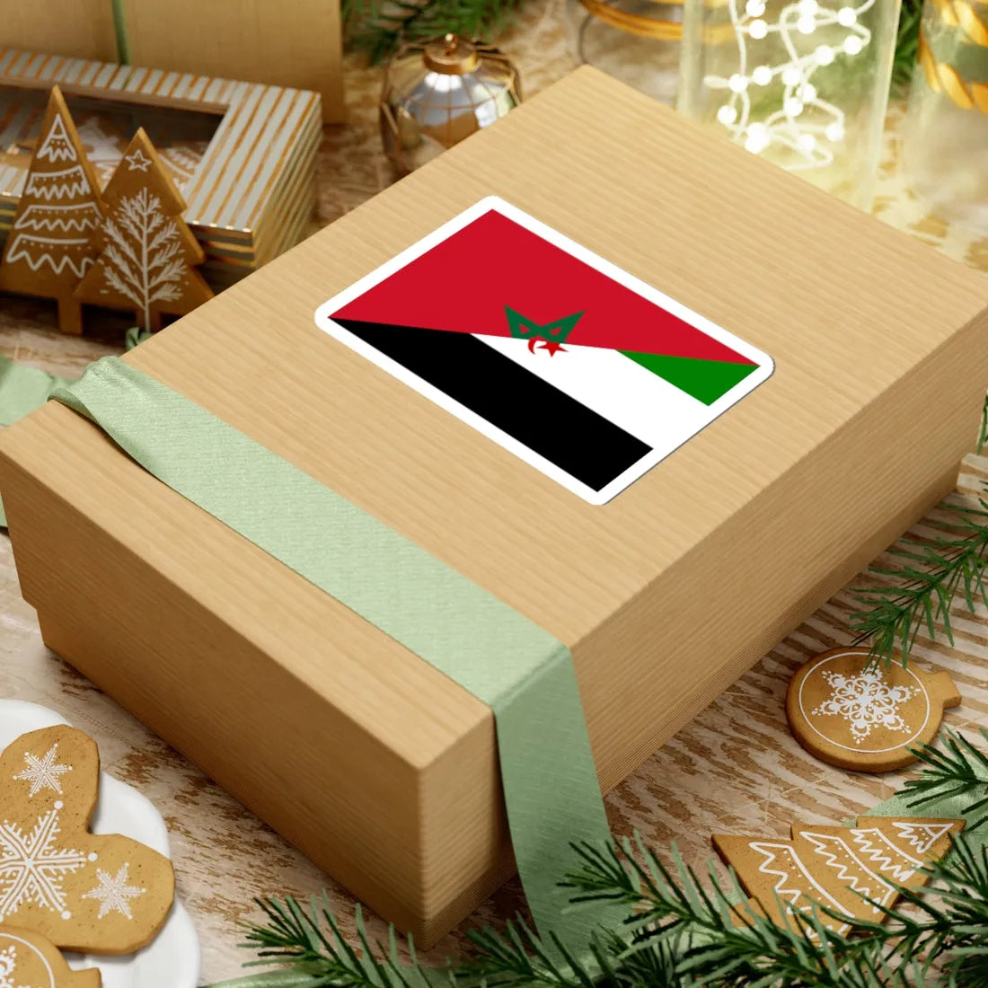 Flag of Morocco and Western Sahara (Morocco) STICKER Vinyl Kiss-Cut Decal - The Sticker Space