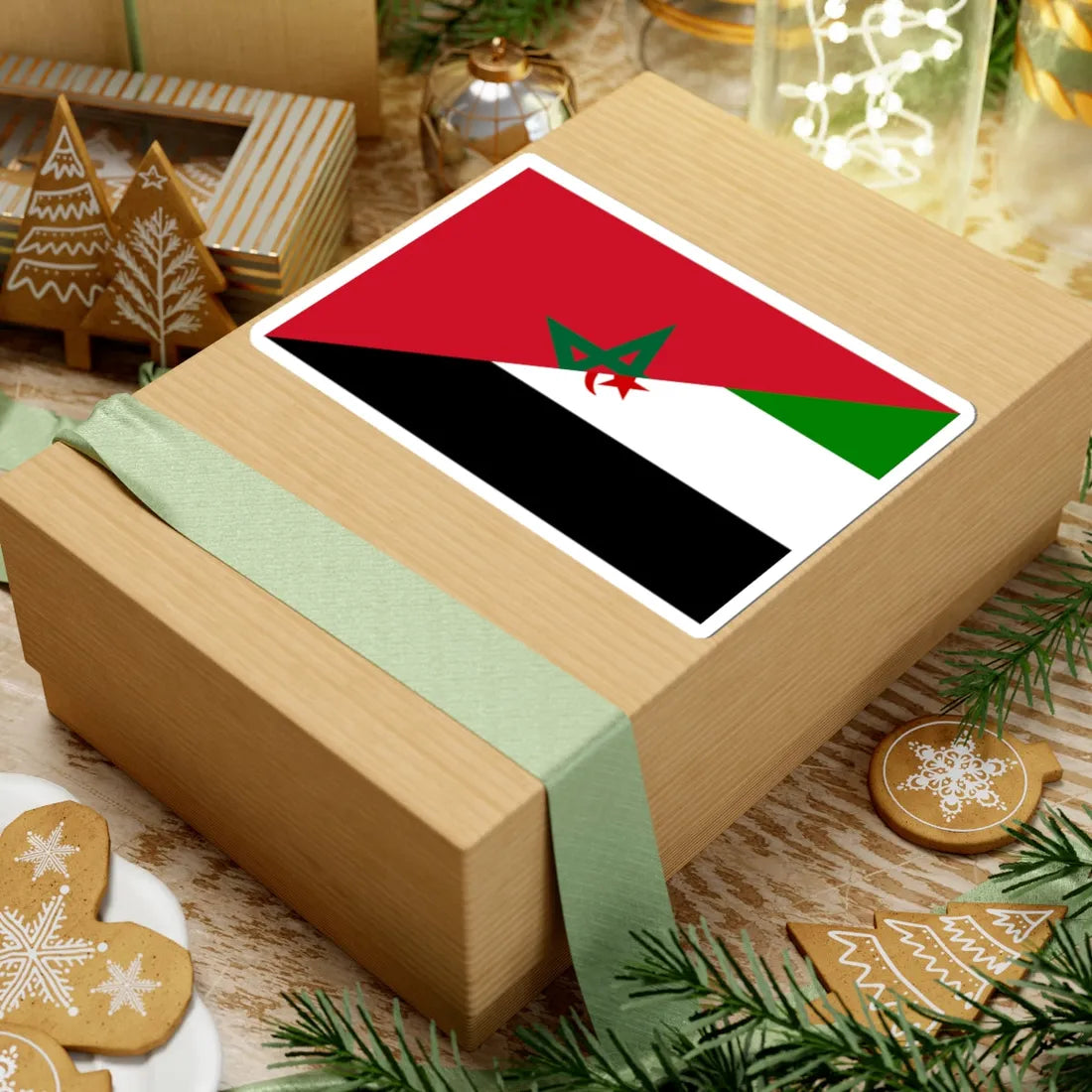 Flag of Morocco and Western Sahara (Morocco) STICKER Vinyl Kiss-Cut Decal - The Sticker Space