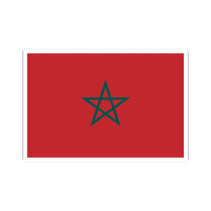 Flag of Morocco blue green (Morocco) STICKER Vinyl Kiss-Cut Decal 2 Inch White - The Sticker Space