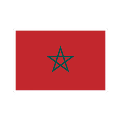 Flag of Morocco blue green (Morocco) STICKER Vinyl Kiss-Cut Decal 3 Inch White - The Sticker Space